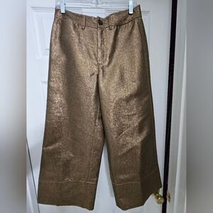 Madewell Emmet Wide Leg Metallic Pants